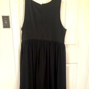 Full length black dress/pant.  Sheer open front